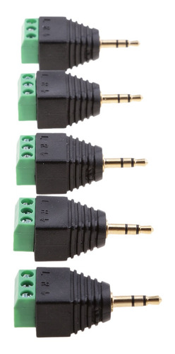 5 Piezas Enchufe Macho Esté De 3.5 Mm (1/8 Pulgadas) Al