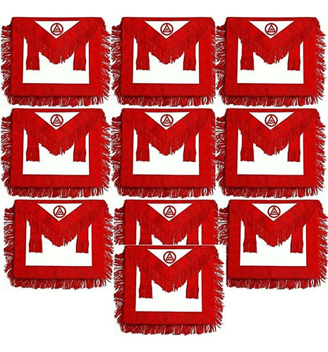 Masonic Regalia Free Mason Royal Arch Delantal Arco Rojo 10