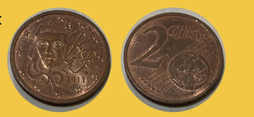 Moneda 2 Centimo Euro Año2011 Francia