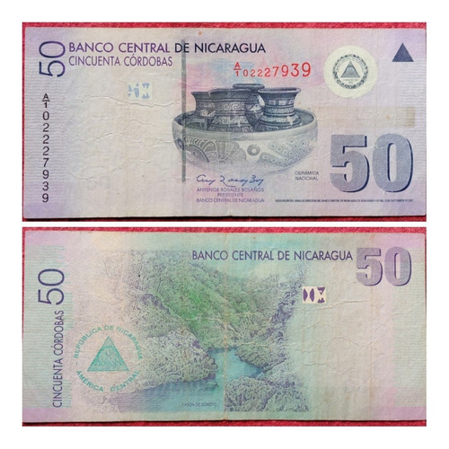 Billete 50 Córdobas, Nicaragua, 2.007