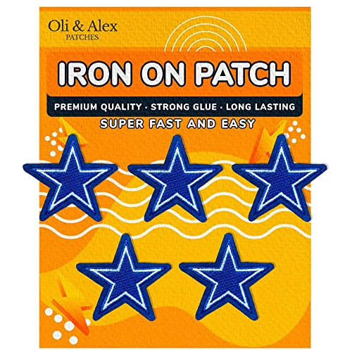 Oli Y Alex Iron On Patches - Pegamento Extra Fuerte Blue Sta