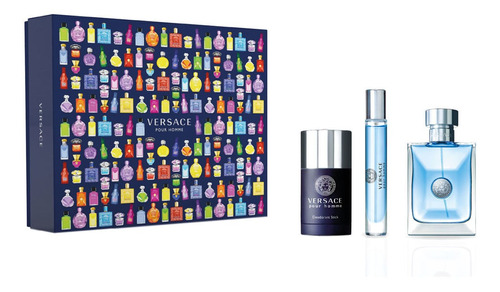 Versace Pour Homme Edt 100ml + Stick 75ml + Travel 10ml Set