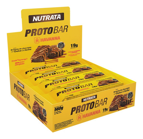 Barra Proteína Protobar Havanna Cx 8 Uni -lançamento Nutrata