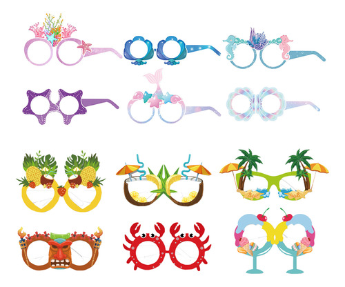 Gafas Summer Ornaments Con Diseño De Sirena The Summer, 12 U