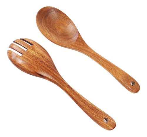 Elegante Juego De Utensilios De Comedor De Madera Cuchara