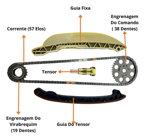 Kit Corrente Do Motor - Ford Fiesta / Ka / Ecosport 1.0 1.6