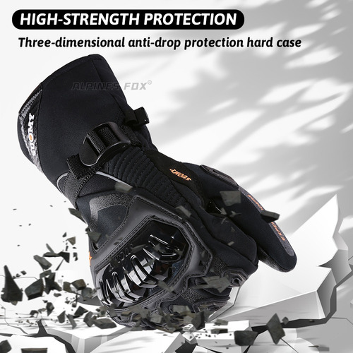 Luvas De Motocicleta Impermeáveis Para O Inverno, 100% Im