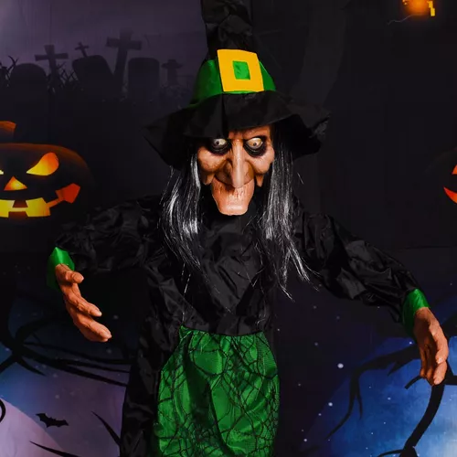 2 Pcs Tocando a decoração do Dia das Bruxas da bruxa - Halloween assustador  bruxa Peeper co cara assustadora - Decoração do Dia das Bruxas Toque na  janela Bruxa da Bruxa para
