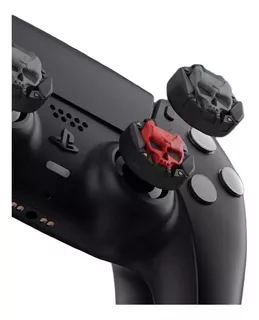 Grips Análogos Pro Para Control Ps4 Ps5 Xbox Switch Scuf Color Negro y Rojo