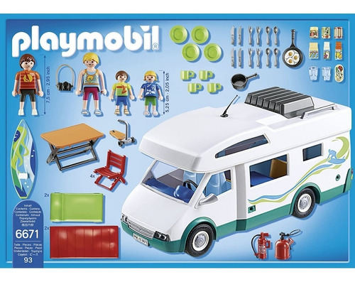 Imagen 3 de 10 de Playmobil Family Fun 70088 Caravana De Verano Campamento Edu