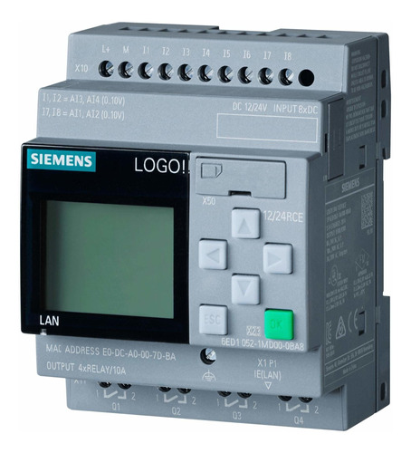 Siemens 6ed1052-1md08-0ba0 Logo 12/24rce, Módulo Lógico, Dis