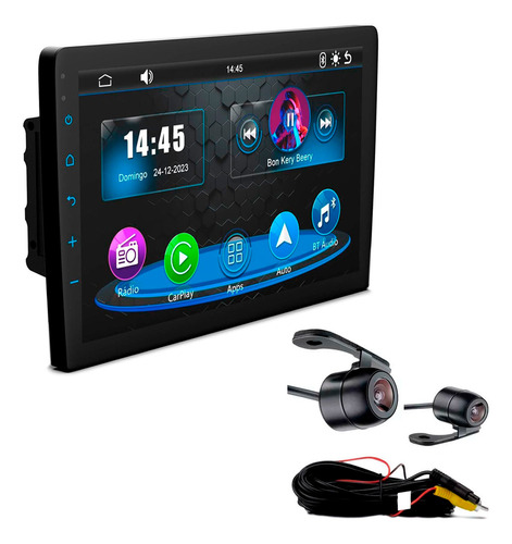 Central Multimidia 9 Universal Mp5 Carplay + Câmera Ré