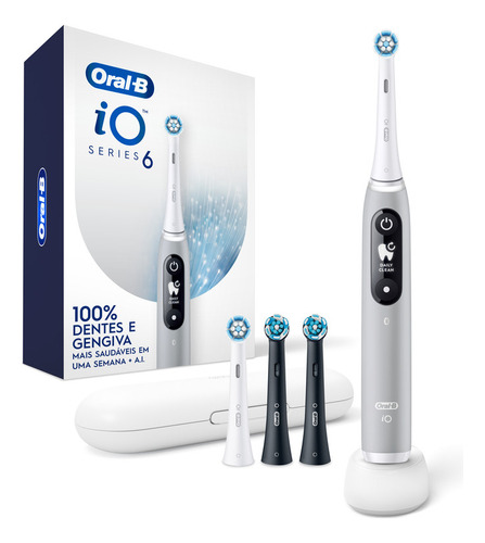 Oral-B iO Série 6 cor cinza escova de dentes elétrica