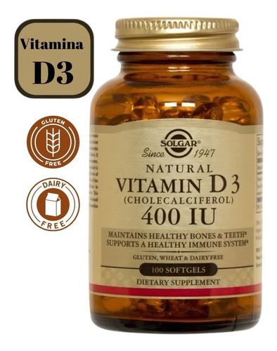 Vitamina D3 400 Ui (100 Softgel) Solgar