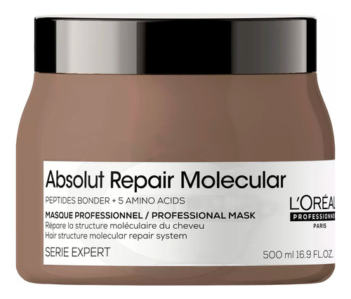 Loreal Absolut Repair Molecular Máscara Reparadora X 500ml