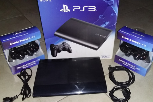 Sony Playstation 3 Super Slim 2 Joysticks Garantia Charcoal Black (Usado)