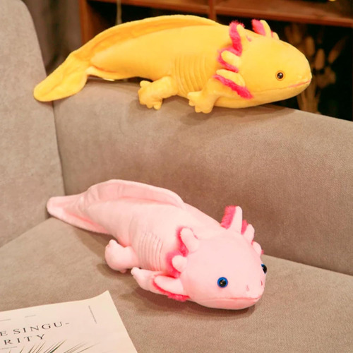 Mz Almofada De PelĂșcia Axolote Colorida Kawaii De 45 Cm