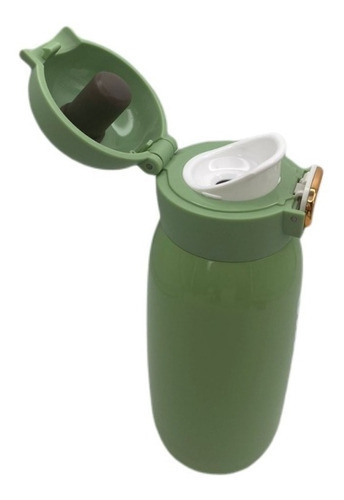 Botella térmica para correr, escuela, entrenamiento, academia, 400 ml, color verde