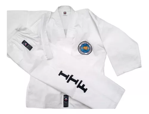 Dobok Taekwondo Itf Talles 3 Y 4 Traje Shiai Uniforme Cinto