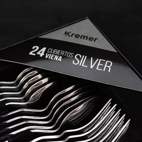 Set 24 Cubiertos Viena Silver Kremer - Tienda Pepino