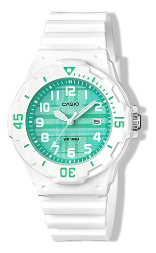 Reloj Casio De Niña Lrw-200h-3cvdf Blanco / Verde