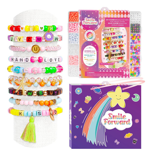 Smile Forward 1008pcs Pony Beads Bracelets Kit De Fabricació
