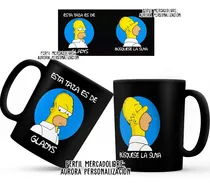 Comprar Mug Pocillo Negro Homero Esta Taza Tiene Dueño Con Nombre