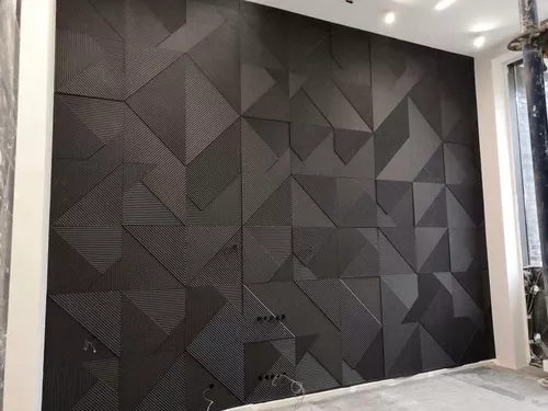 PANEL DECORATIVO 3D NEGRO