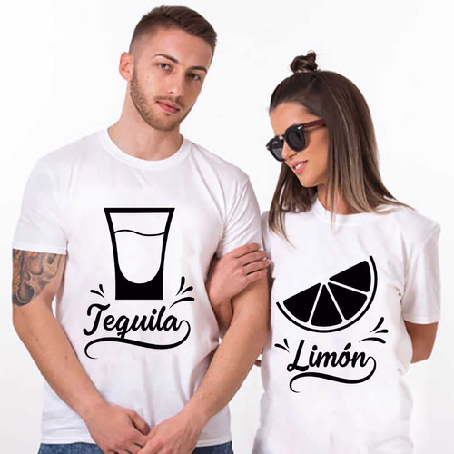 Conjunto Remeras Para Novios Pareja Amigos Tequila Y Limón