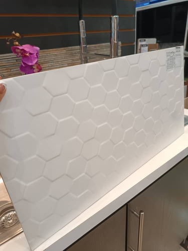 Ceramica Rectificada Texturizada Blanca Hexagonal 30x60