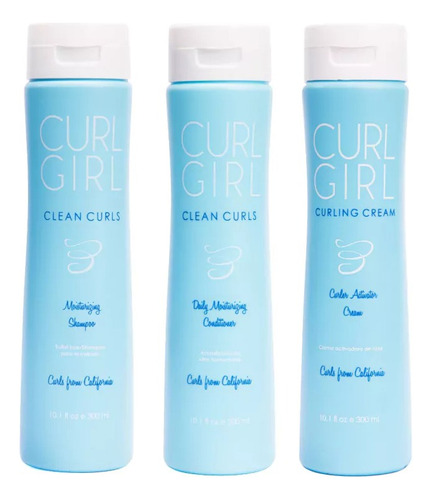 Shampoo + Acondicionador Y Crema Activadora Rulo Clean Curls
