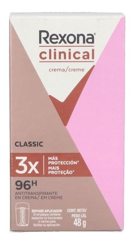 Desodorante Rexona Clinical Soft  Crema Para Dama 48 Gr