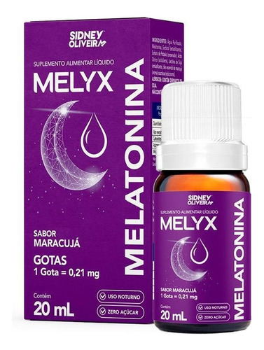 Melatonina Em Gotas 20 Ml Melyx Sabor Maracujá - Durma Bem