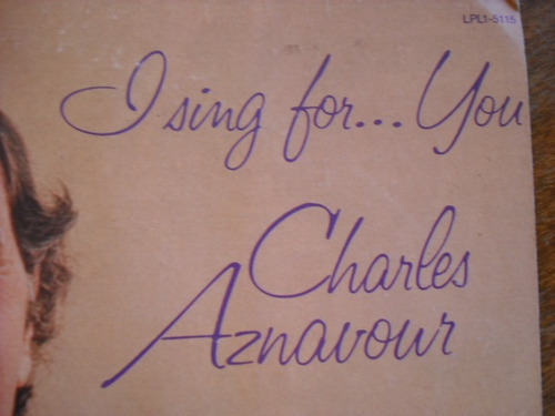 Vinilo Lp De Charles Aznavour I Sing For ...you (xx159 (Usado)