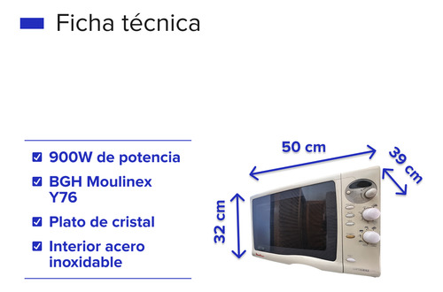 Cocina De Microondas Combinada Moulinex Modelo Y76 (Usado)