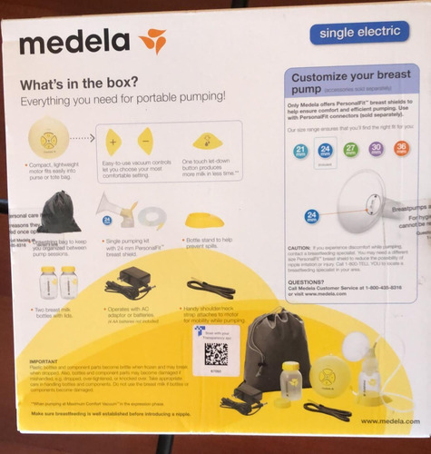 Imagen 4 de 5 de Extractor Leche Materna Eléctrico Una Bomba Medela
