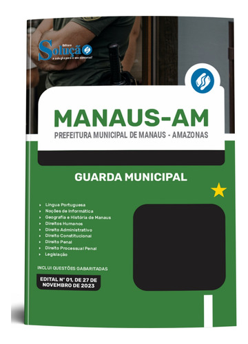 Apostila Manaus Am 2023 - Guarda Municipal - Editora Solução