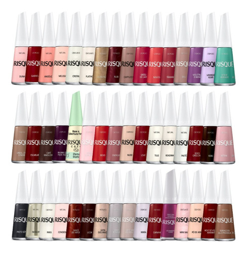 Kit 30 Esmaltes Risque Clássicos Mais Vendidos