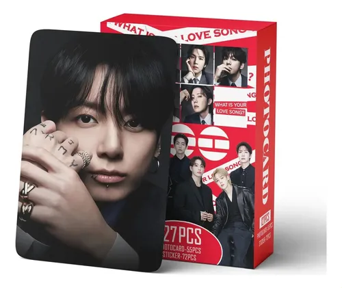 Kit 127 Cartões Fotográficos Bts Arirang Jungkook V Adesivos