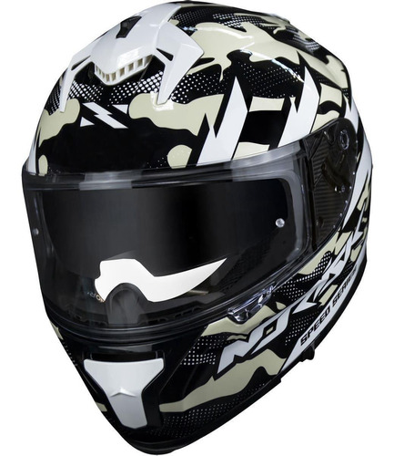 Capacete Norisk Strada Commando Branco E Preto Tamanho:58