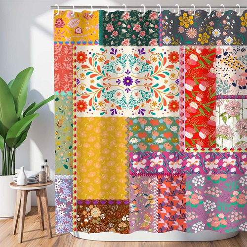 Metawu 84 Pulgadas De Largo Boho Shower Curtain Sets Costura