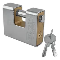 Comprar Candado Blindado 70 Mm Hermanado Bronzen Seguridad Comercios Color Plateado