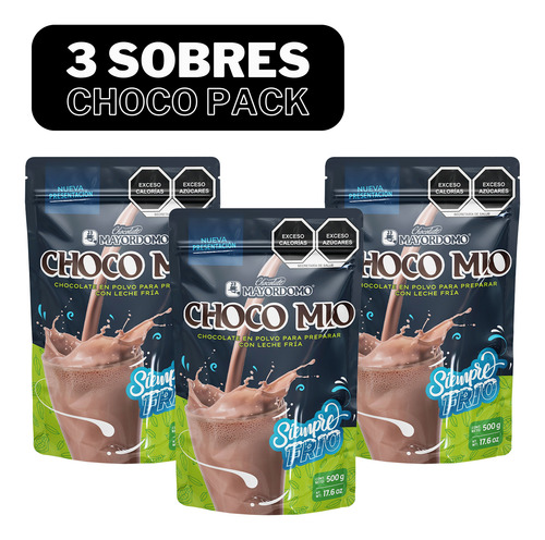 Choco Mio Mayordomo Chocolate En Polvo Para Malteadas 3 Pza