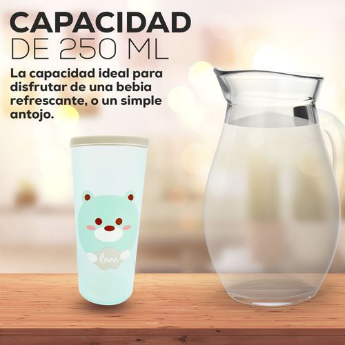 Pack 6 Vasos Entrenadores 250ml Para Bebé Diseño Infantil Animalitos