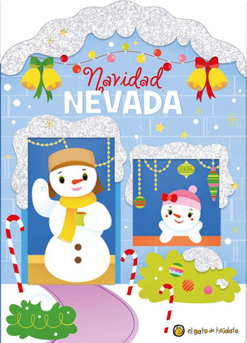 ** Navidad Nevada ** Con Brillo Y Ventanas