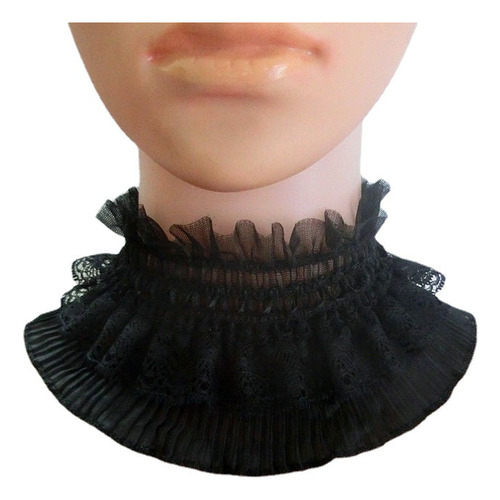 Camiseta Desmontable De Encaje Con Medio Encaje Para Mujer,