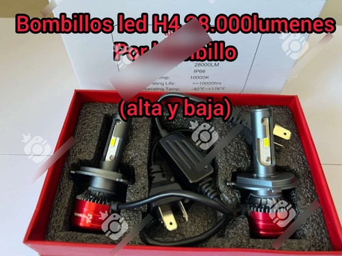 Bombillos Led H4 15.000lumenes, 25.000lumenes, 28.000lúmenes