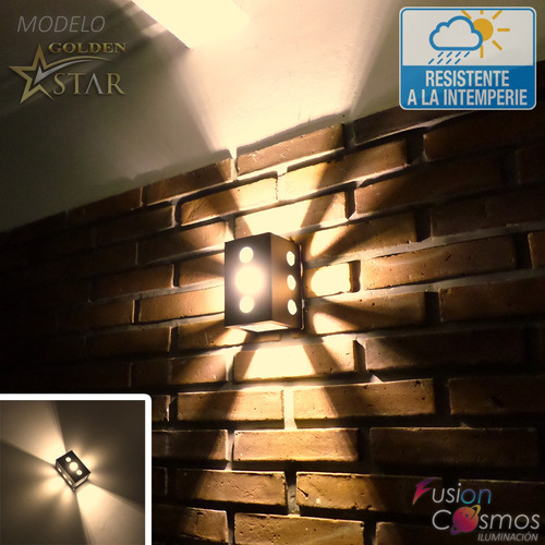 Imagen 4 de 10 de Tortuga Hierro Pared Farol 10 Efectos Moderno P/ Led Fabrica