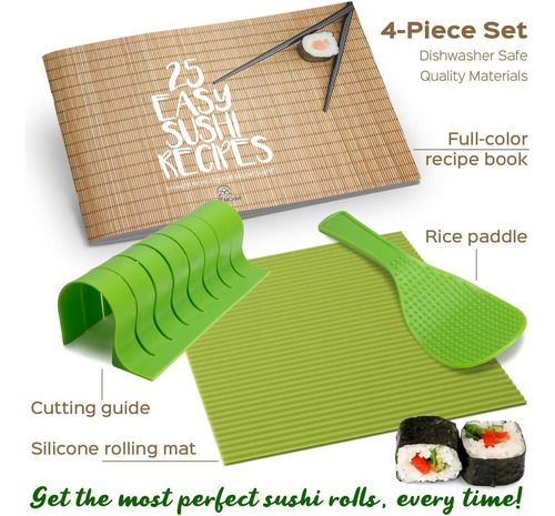 Kit Para Hacer Sushi - Rodillo De Sushi De Silicona Con Pale