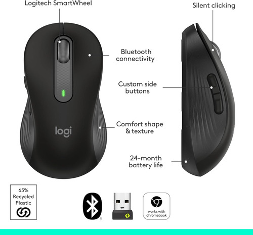 Mouse Logitech Signature M650 Silent Large Left Wireless